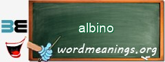 WordMeaning blackboard for albino